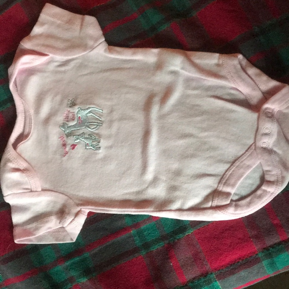 Pink baby onesie